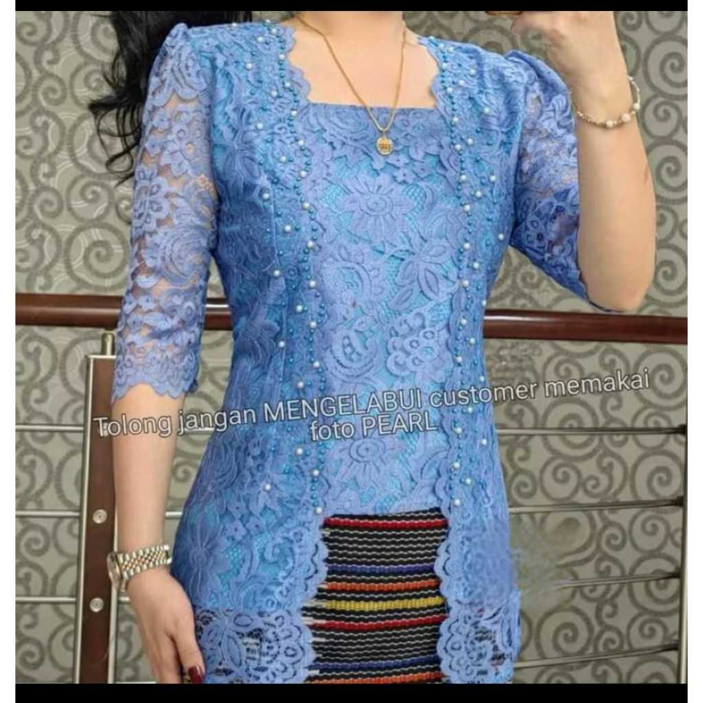 ATASAN Blus Kartini Brokat Kekinian Wanita/Blouse Brokat Renda KUTU BARU