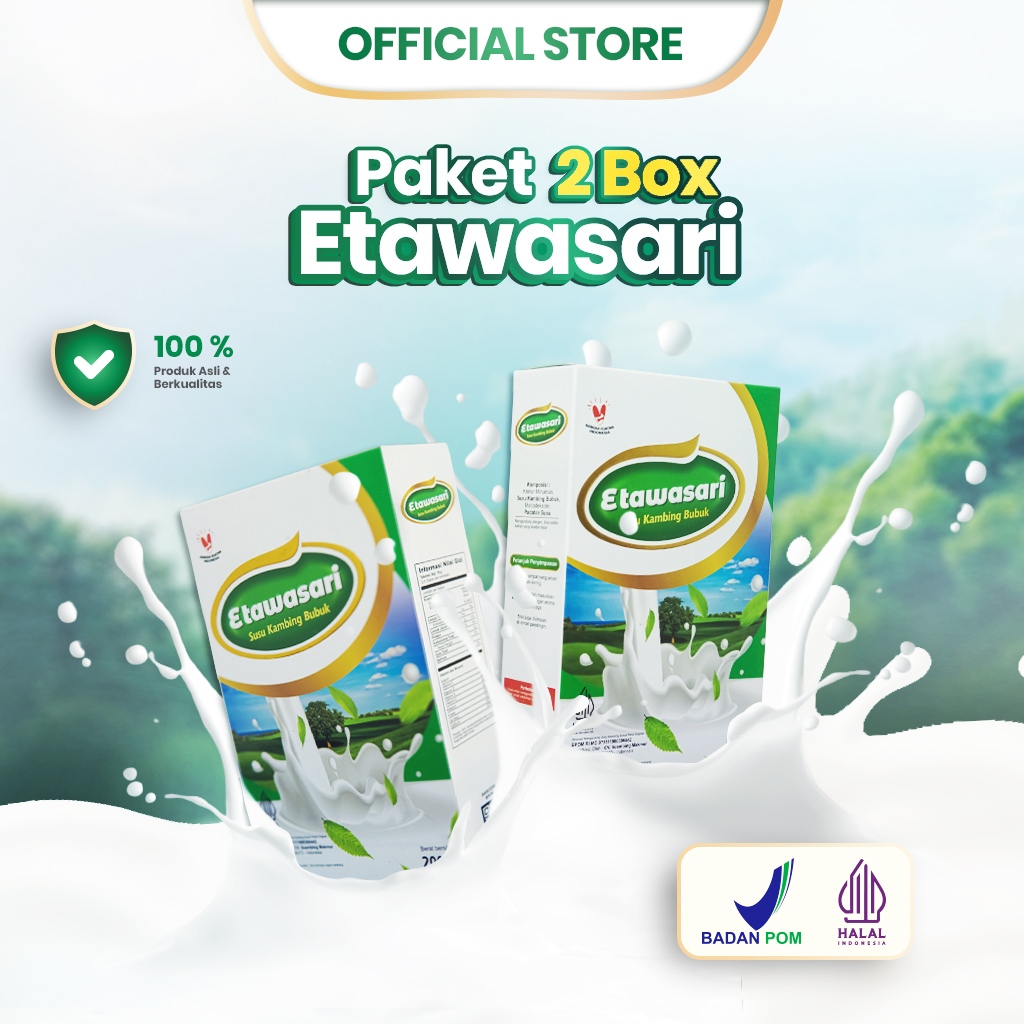 

Etawasari - 2 Box Susu Etawa Perlindungan Jantung, Benteng Tubuh dari Virus & Bakteri