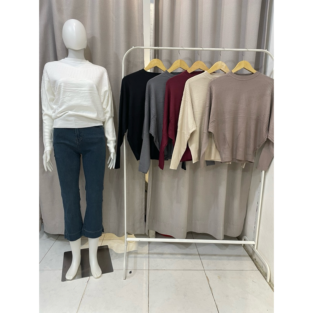 atasan rajut batwing