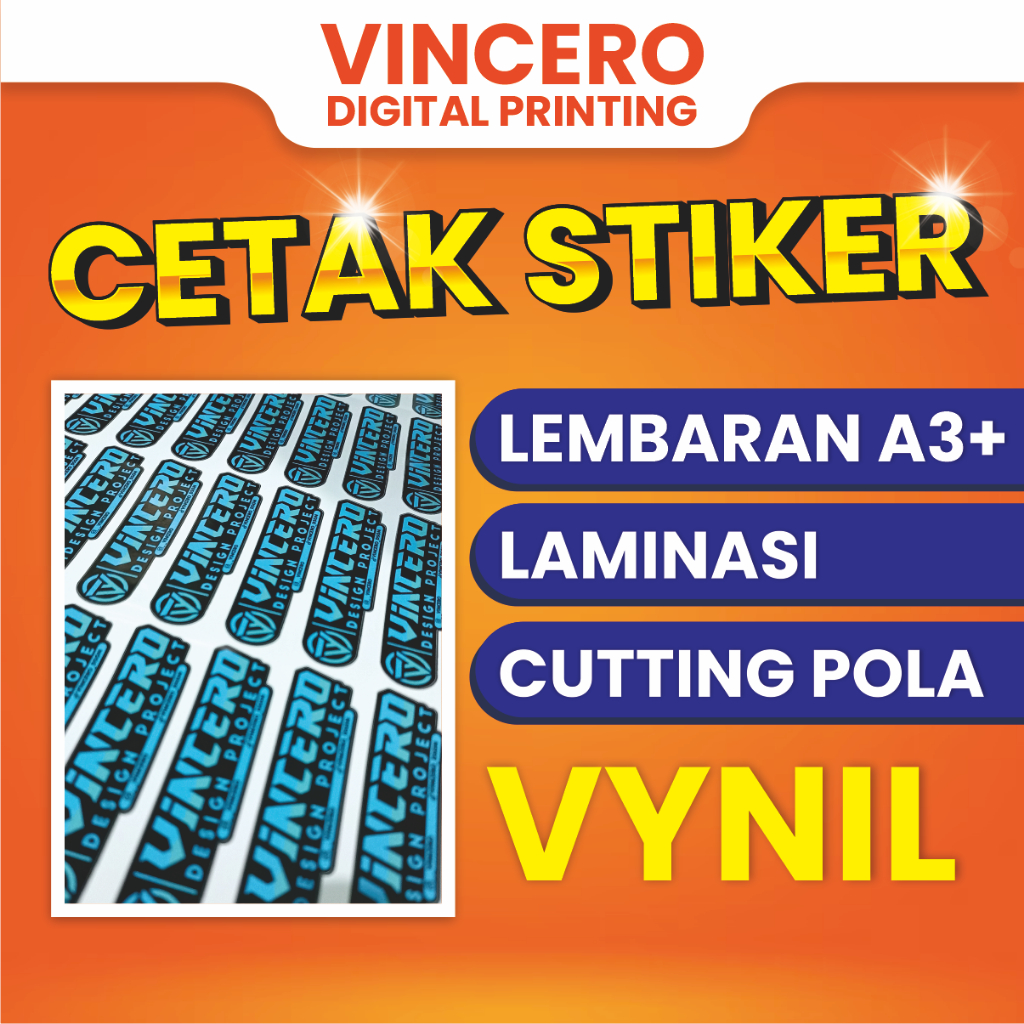 

CETAK STIKER VYNIL LEMBARAN A3+ CUTTING POLA STICKER LOGO NAMA SOUND LAMINASI MURAH