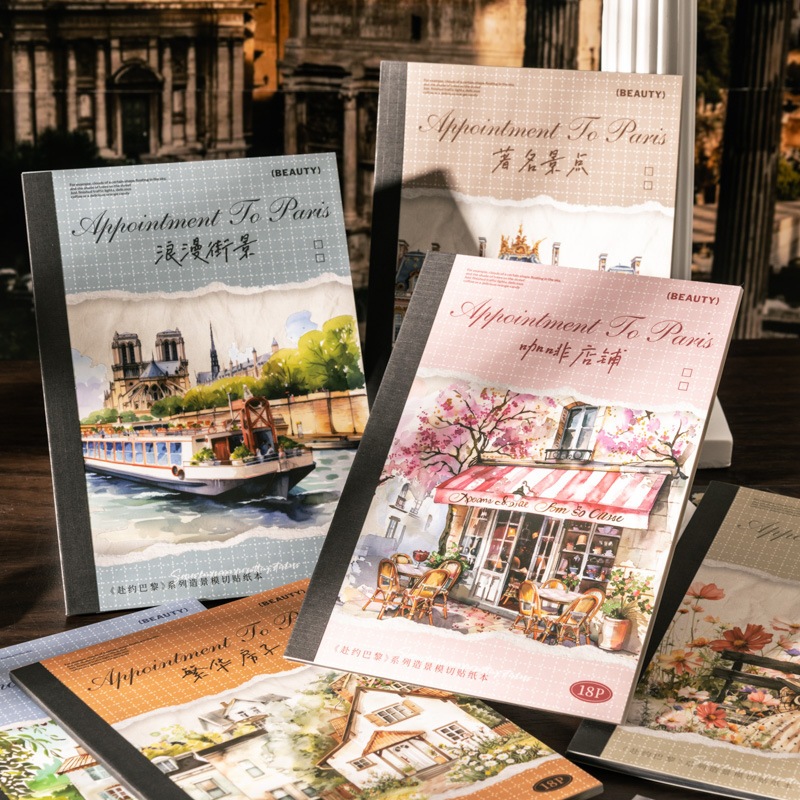 

[Artopia] Buku Sticker Appointment to Paris ATP Stiker Book PET Bangunan Holiday Liburan Musim