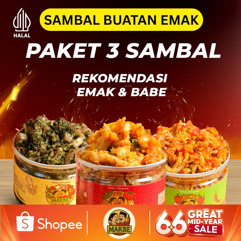 

SAMBAL MAKBE - Paket 3 Sambel Original Buatan Emak Rekomendasi Emak & Babe