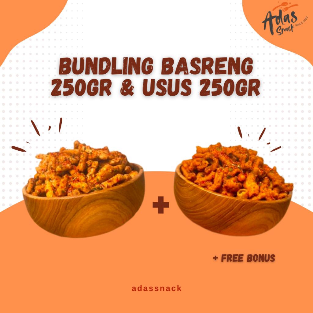 

PROMO PAYDAY SALE !!! BASRENG & USUS 250GR BUY 2 GET 1 - ADASSNACK