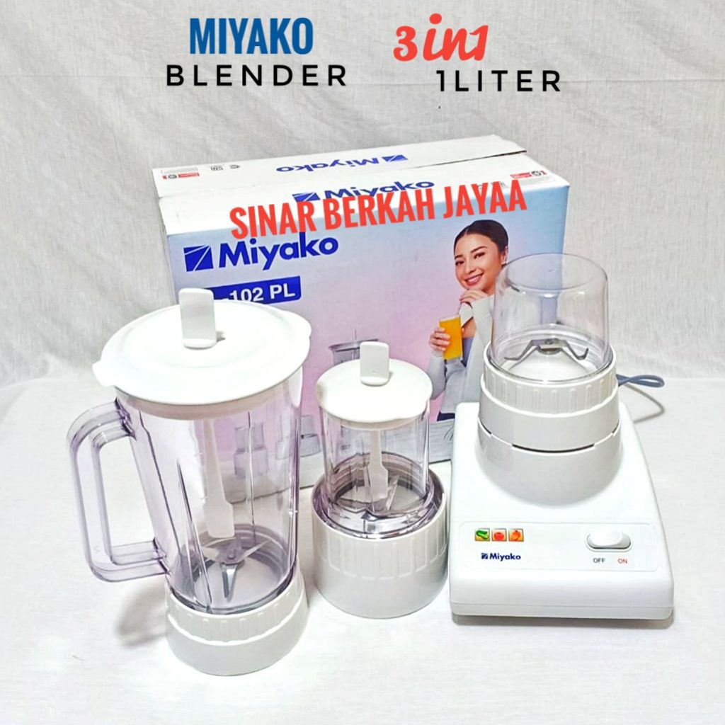 MIYAKO Blender 1 Liter Plastik 3in1 bL102pL Blender Plastik 1 Liter 3in1