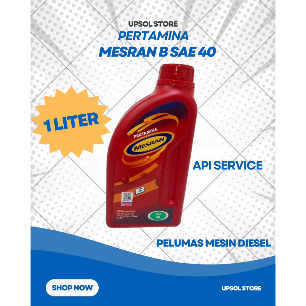 OLI MESRAN B 40 SAE 1LITER OLI PERTAMINA MESRAN B 40 SAE 1L