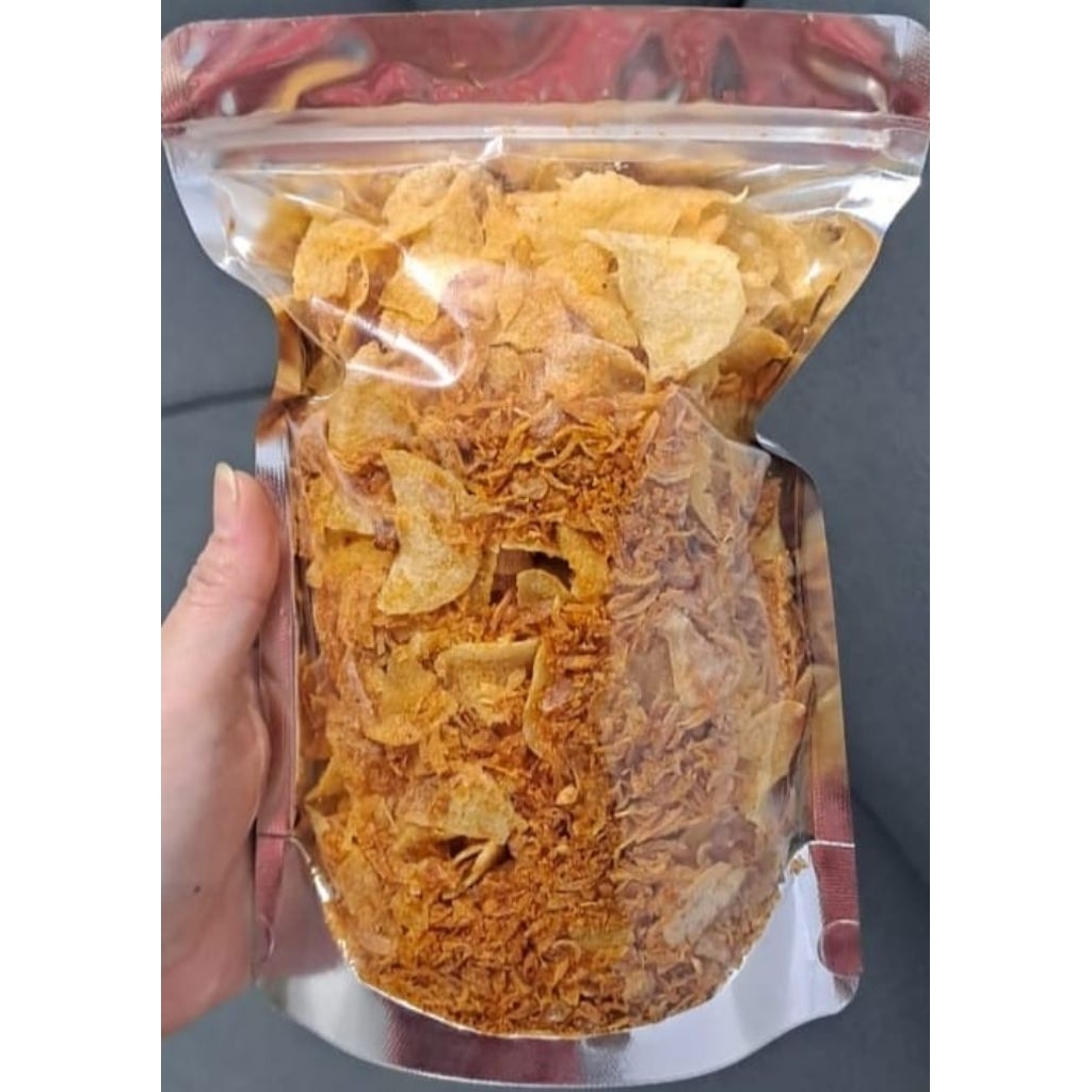 

Keripik Kentang Ebi Bawang Goreng Premium
