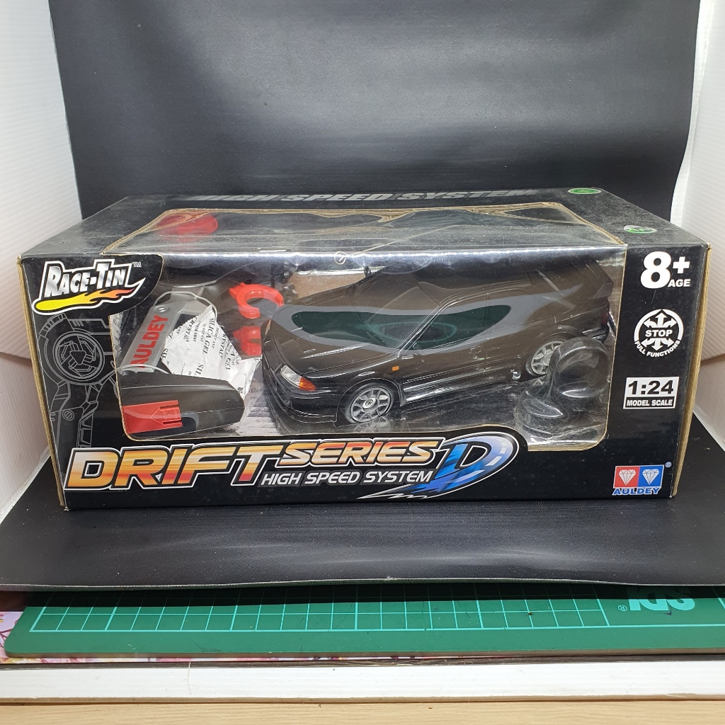 RC Race Tin Auldey Drift Series Mitsubishi Lancer Evolution 3 Hitam 1 24 Quick Drive Jadul Normal