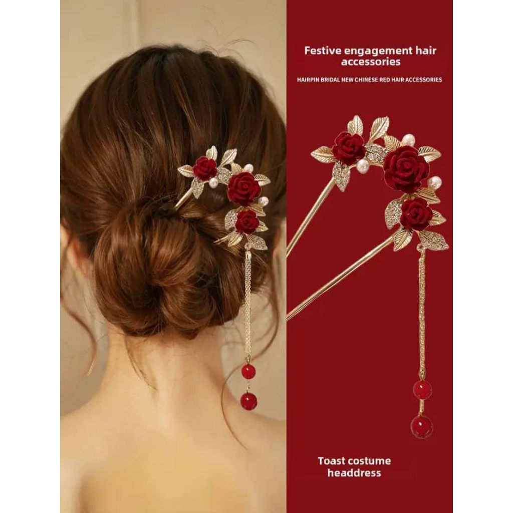 Tusuk Konde Rambut Sanggul/Tusuk Konde Cina/Tusuk Konde Modern Make Up Rias Hangfu