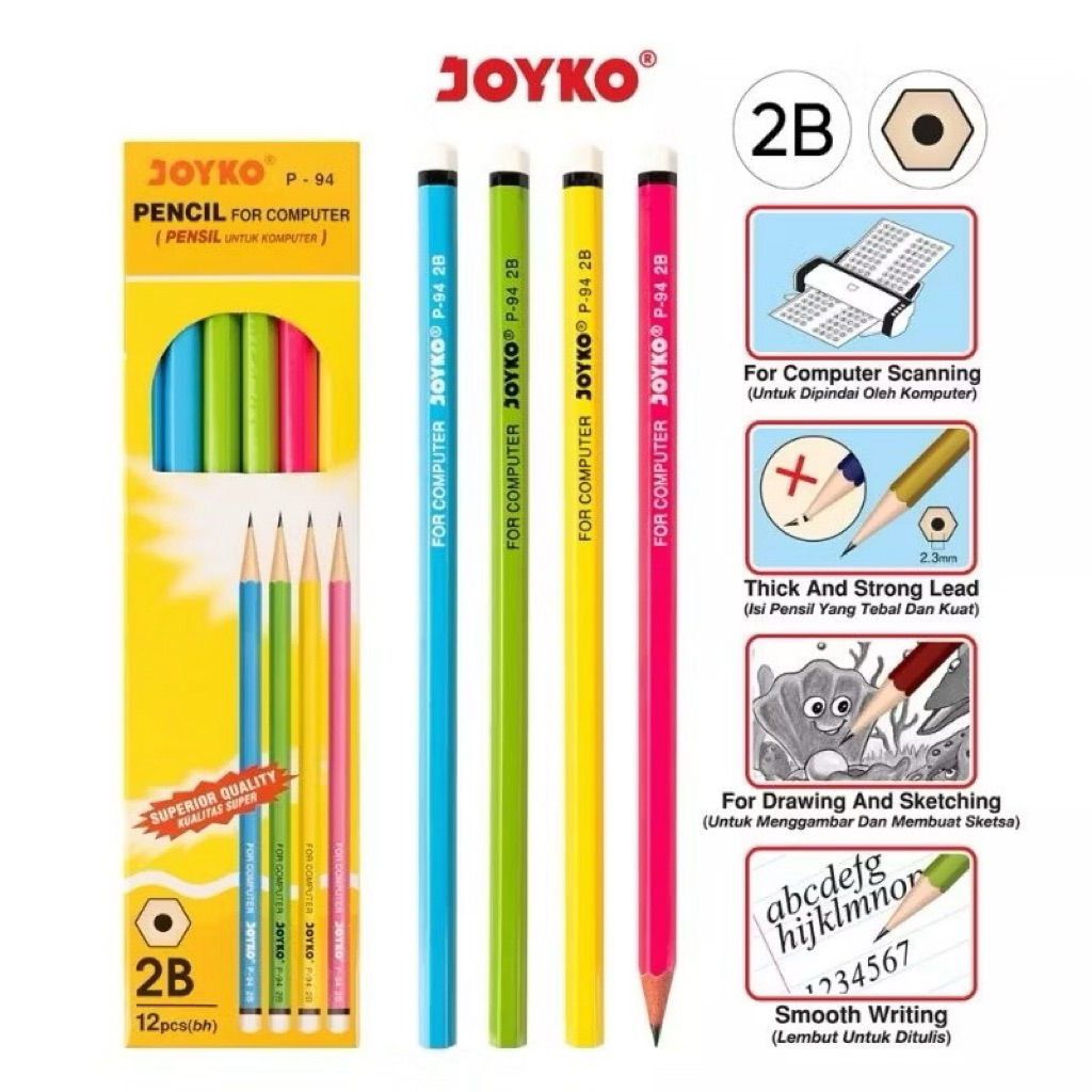 

PENSIL 2B JOYKO P-94 (12 PCS)