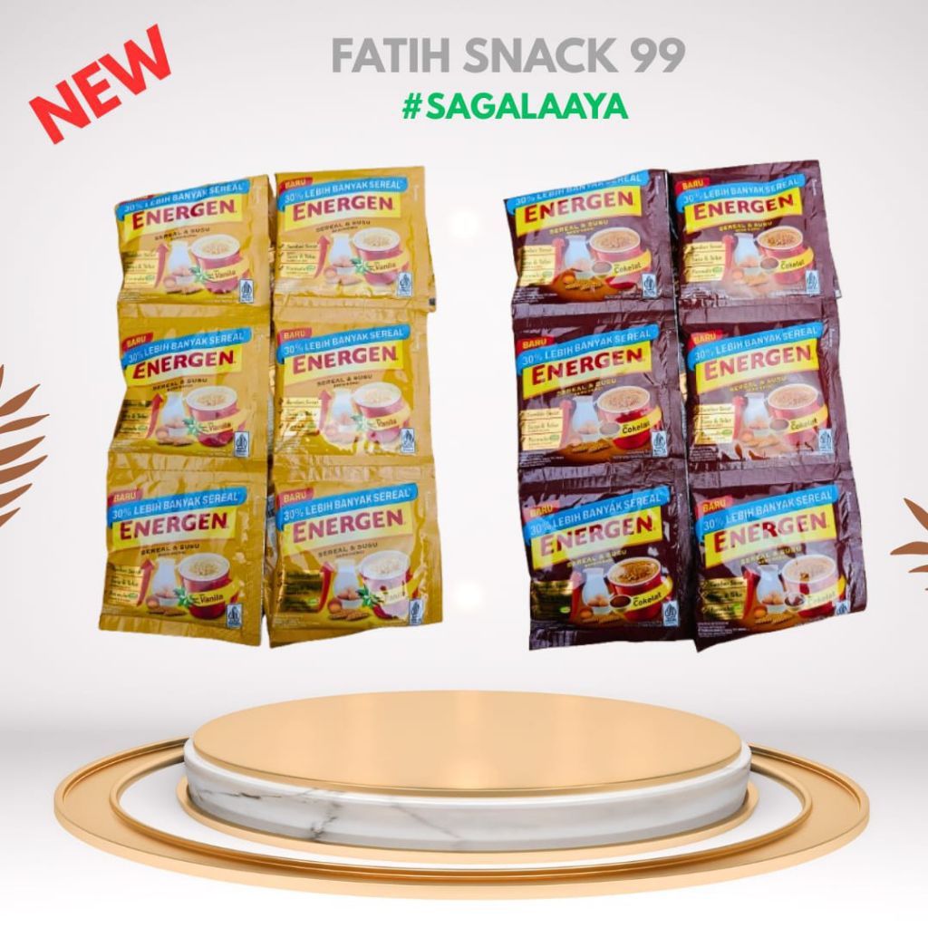 

ENERGEN SACHET ISI 10 SCH X 35G MINUMAN INSTAN RASA COKLAT VANILA KACANG HIJAU