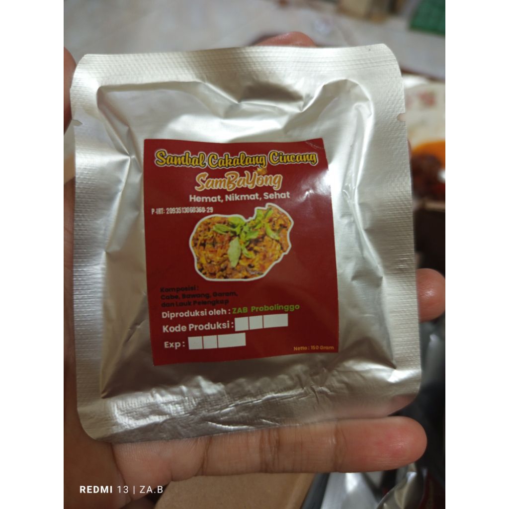 

Sambal Cakalang Sambal Cumi Sambal Ayam suwir Sambal Bawang Sambal Geprek dan teri medan