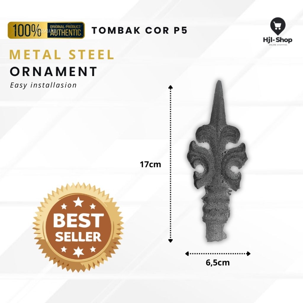 Ornament Pagar Tumbak besi cor p5
