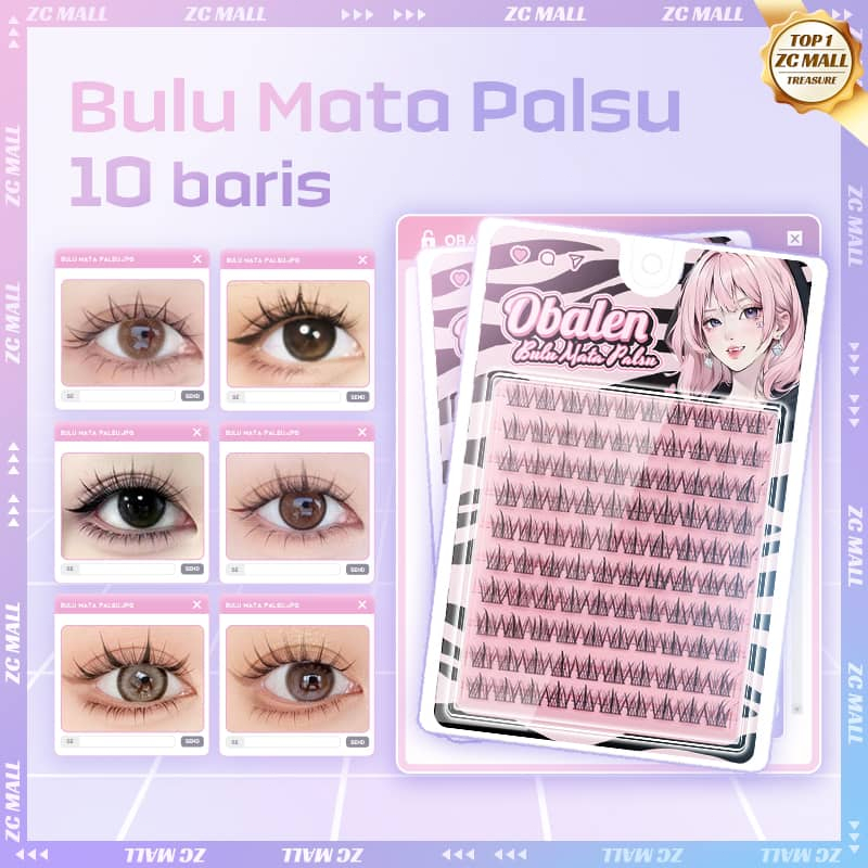 Bulu Mata 10 Baris Trilogy Bulu Mata Palsu Eyelash Extension Riasan Mata