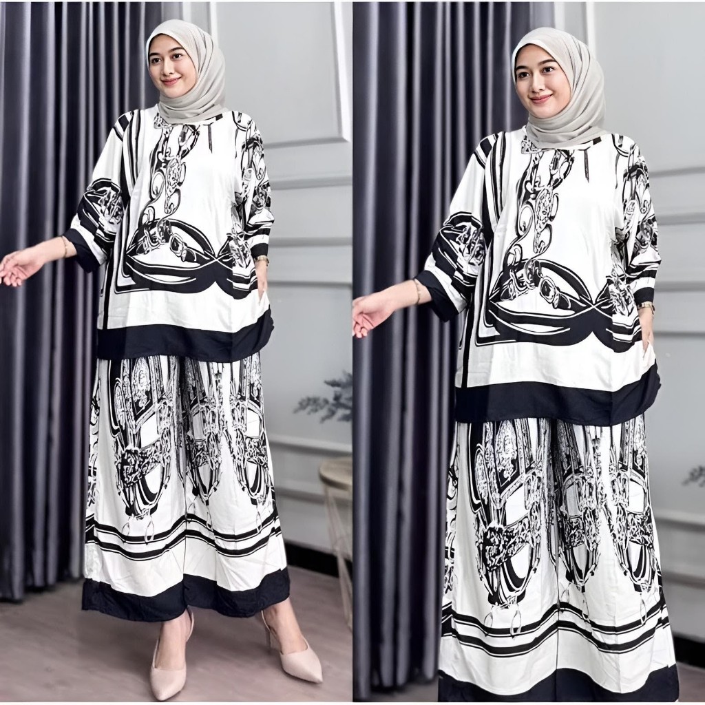 Setelan Rayon Wanita Viscose Premium Kain Motif Batik Busui Friendly One Set Jumbo