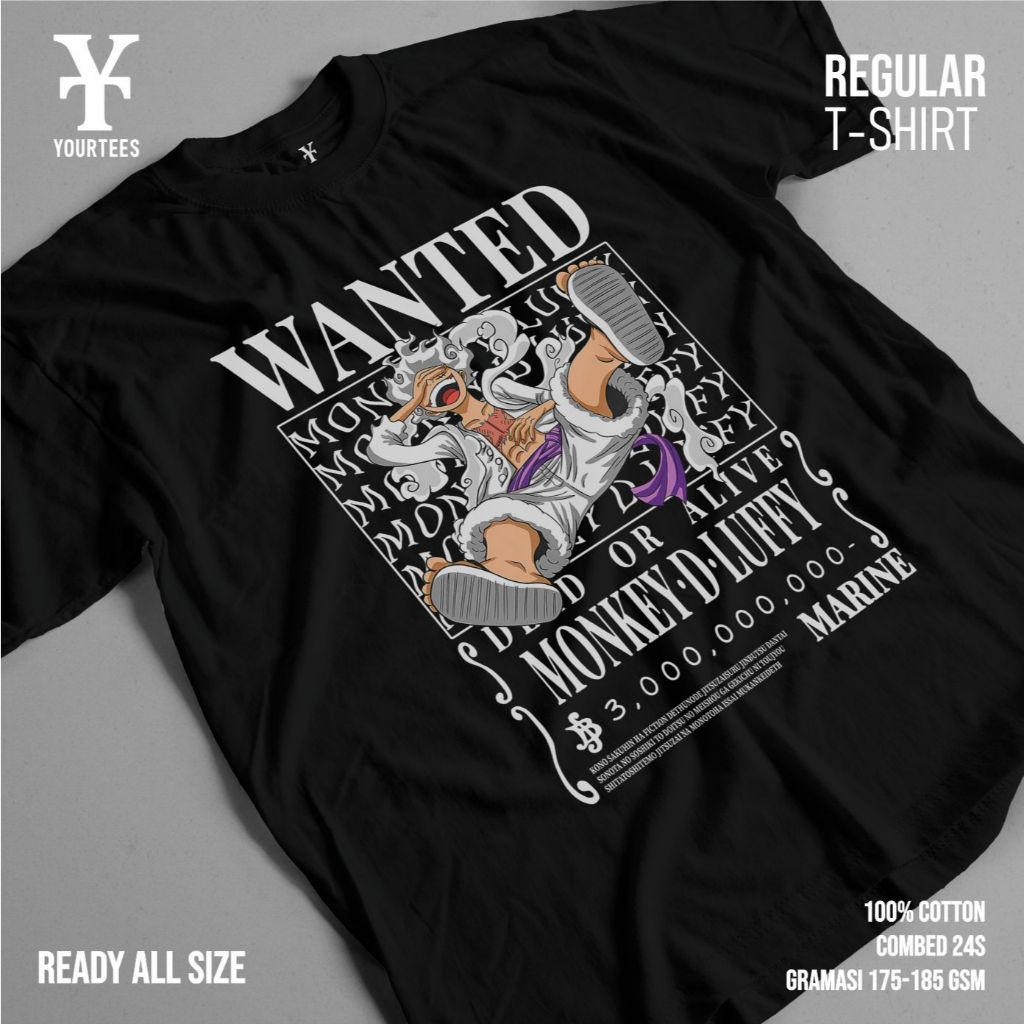 Kaos Anime One Piece  - One Piece Tshirt - Luffy Bounty