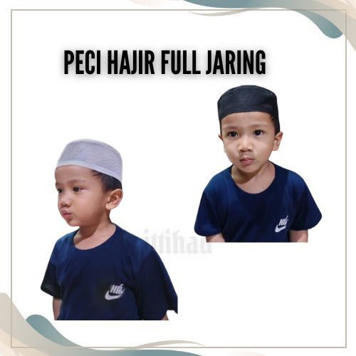 Peci Hajir Full jaring/Peci hajir full jaring/peci full jaring Anak sampai dewasa