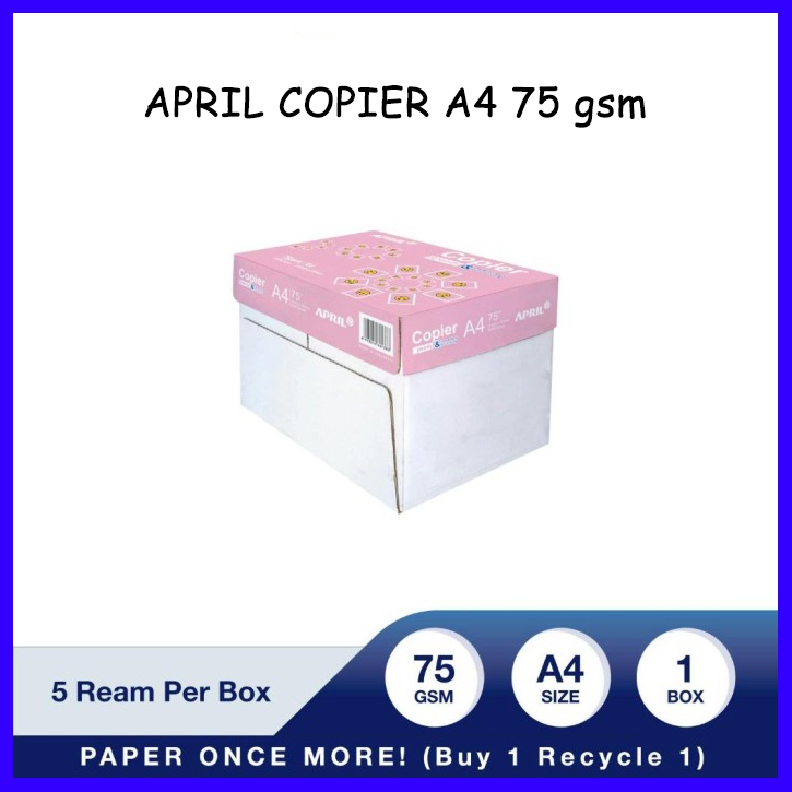 

Kertas HVS APRIL Copier Happy A4 75gr 1 Box (2500 lembar)