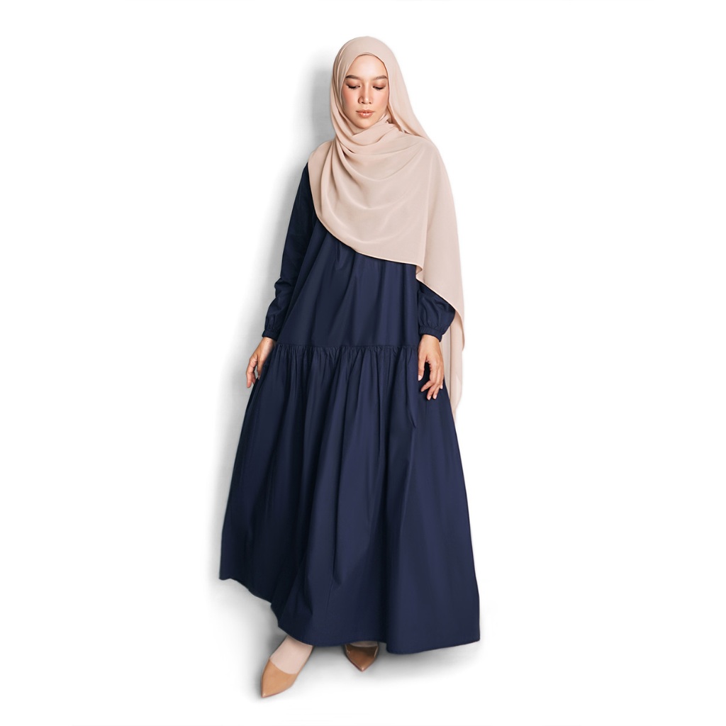 KIVITZ | ZURA DRESS - PREMIUM DRESS GAMIS KATUN POPLIN POLOS