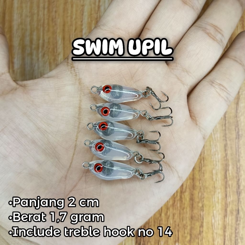 SWIMMER UPIL BENING 2CM UMPAN CASTING HAMPALA HAMPILI SWIM BAIT UMPAN IKAN HAMPALA