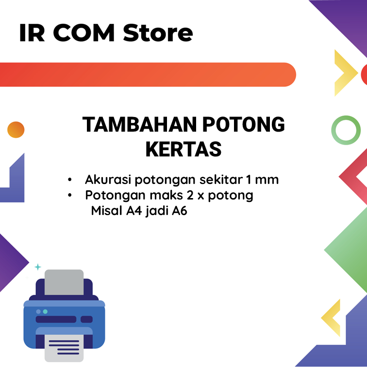 

Tambahan Potong Kertas hasil Print