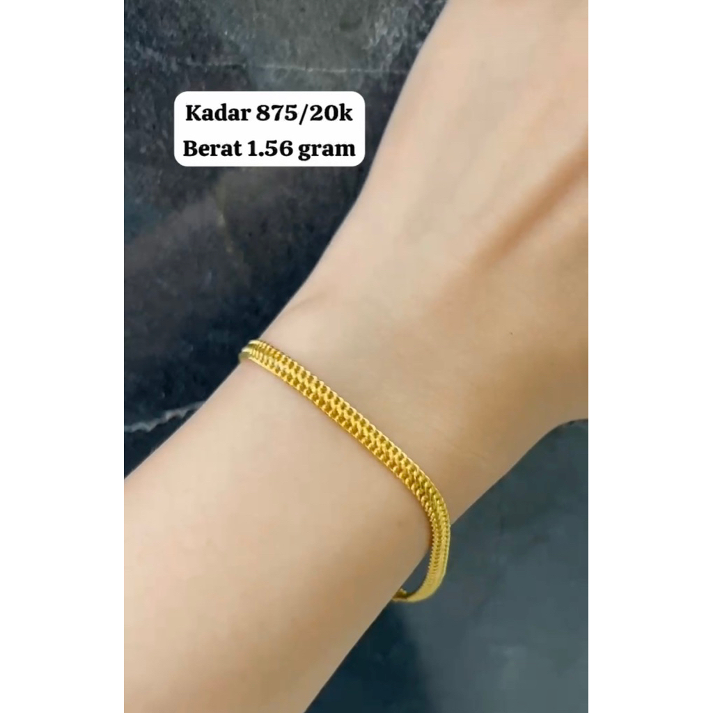 gelang holo super emas asli kadar 875