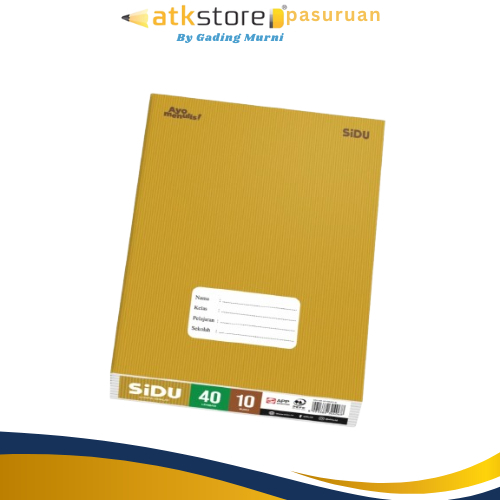 

NYBEBY26 SIDU BUKU TULIS KRAFT SAMPUL COKLAT 40 LEMBAR 1 PACK ISI BUKU