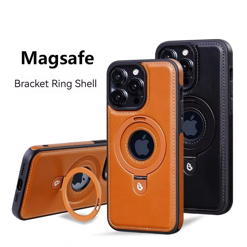 Ring Stand Leather Magnetic Macsafe Case IPHONE 12 / 12 PRO / 12 PRO MAX Case
