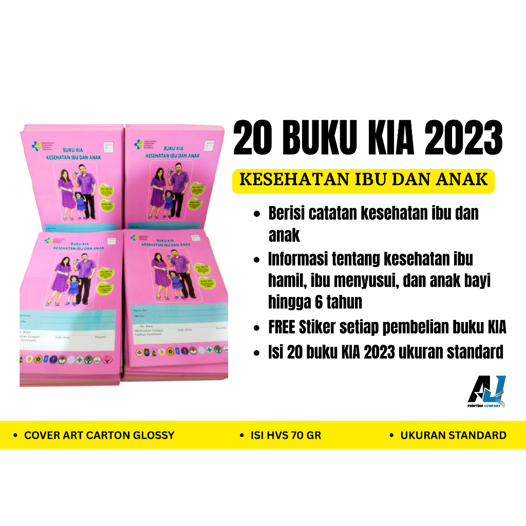 Paket 20 Buku KIA (Kesehatan Ibu dan Anak) Terbaru (buku pink kehamilan) 2023