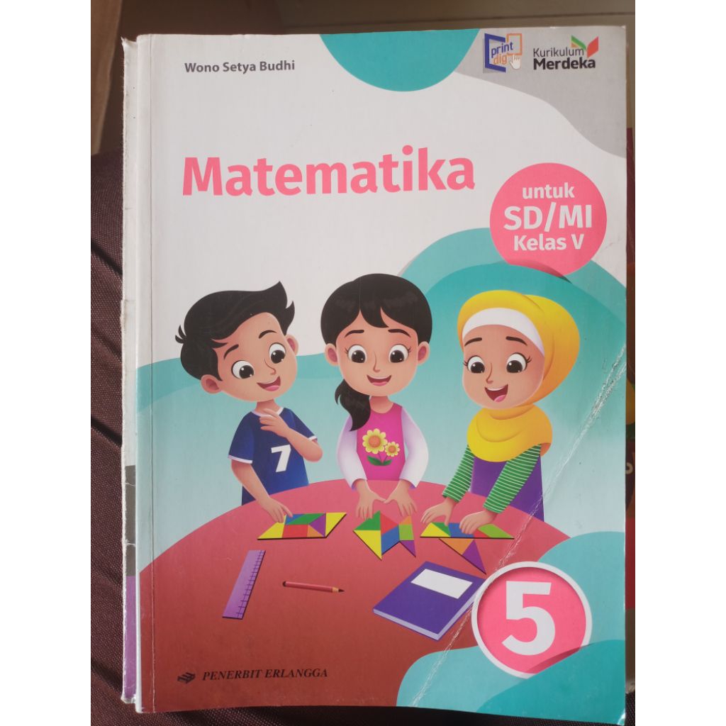 Buku math kelas 5 Erlangga kurikulum Merdeka