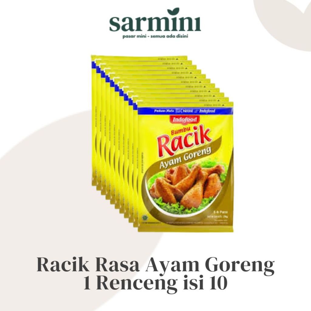 

Racik Bumbu Indofood Rasa Ayam Goreng 26gr 1 Renceng isi 10