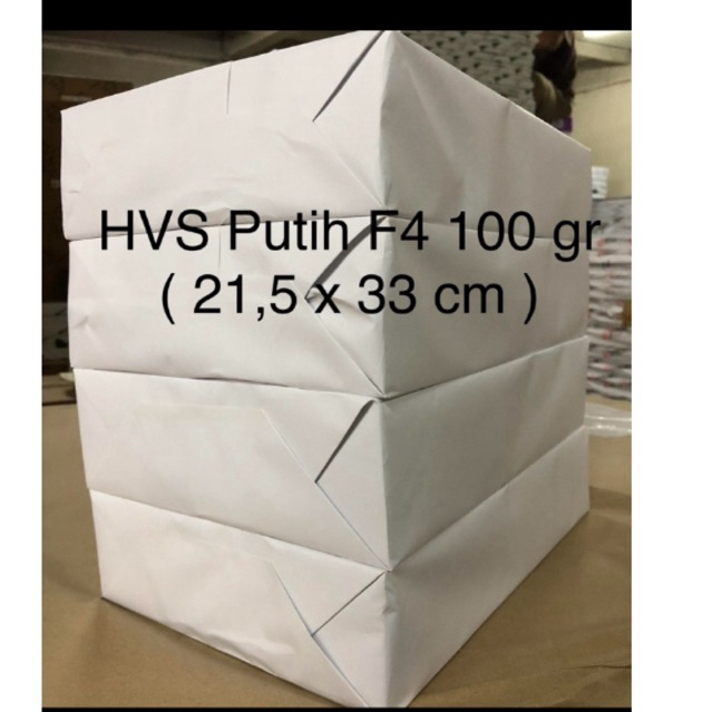 

HVS putih F4 100gr ( 21,5x33cm )
