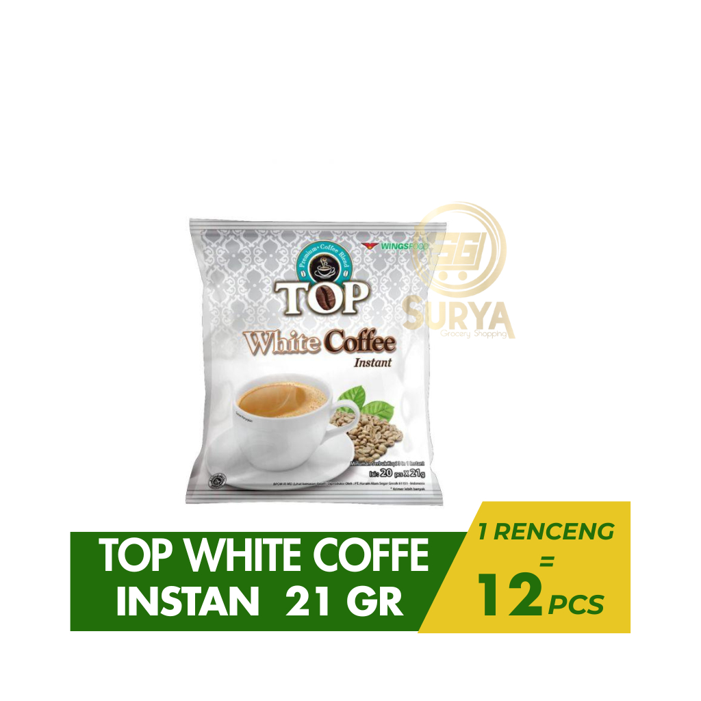 

TOP WHITE COFFE INSTANT 21GR [1 RENTENG ISI 12 PCS]