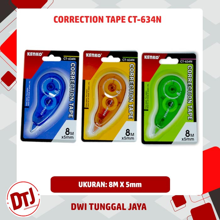

Tip Ex Kertas / Correction Tape Kenko CT-634N