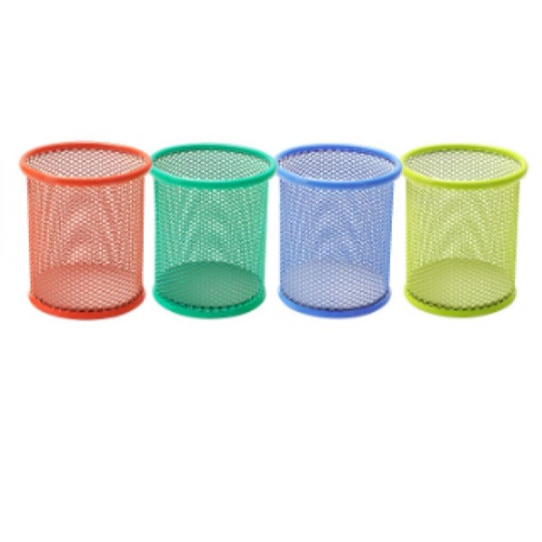

DELI PEN HOLDER KERANJANG TEMPAT ALAT TULIS JARING WARNA WARNI BULAT