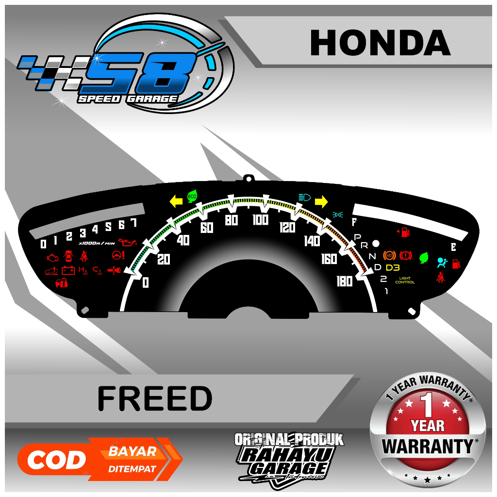 PAPAN SPEEDOMETER CUSTOM HONDA FREED panel spidometer honda freed