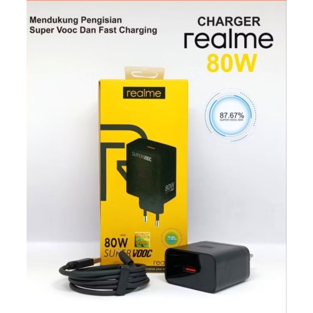CHARGER REALME 80 WATT SUPER VOOC FAST CHARGING