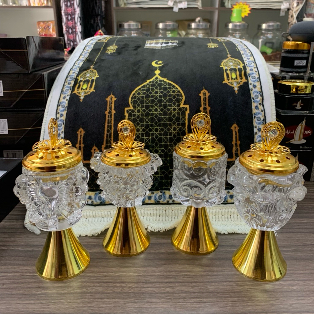 Prapen Mabkhara Kaca Gold Kristal cantik aestetik 15cm