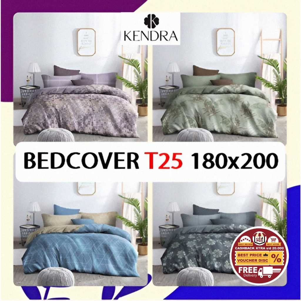 T25 T20 BC Bedcover KENDRA FLAT Set King Size Uk180 Uk 180x200 T25 T20 Tinggi 20 cm Korean K Style B