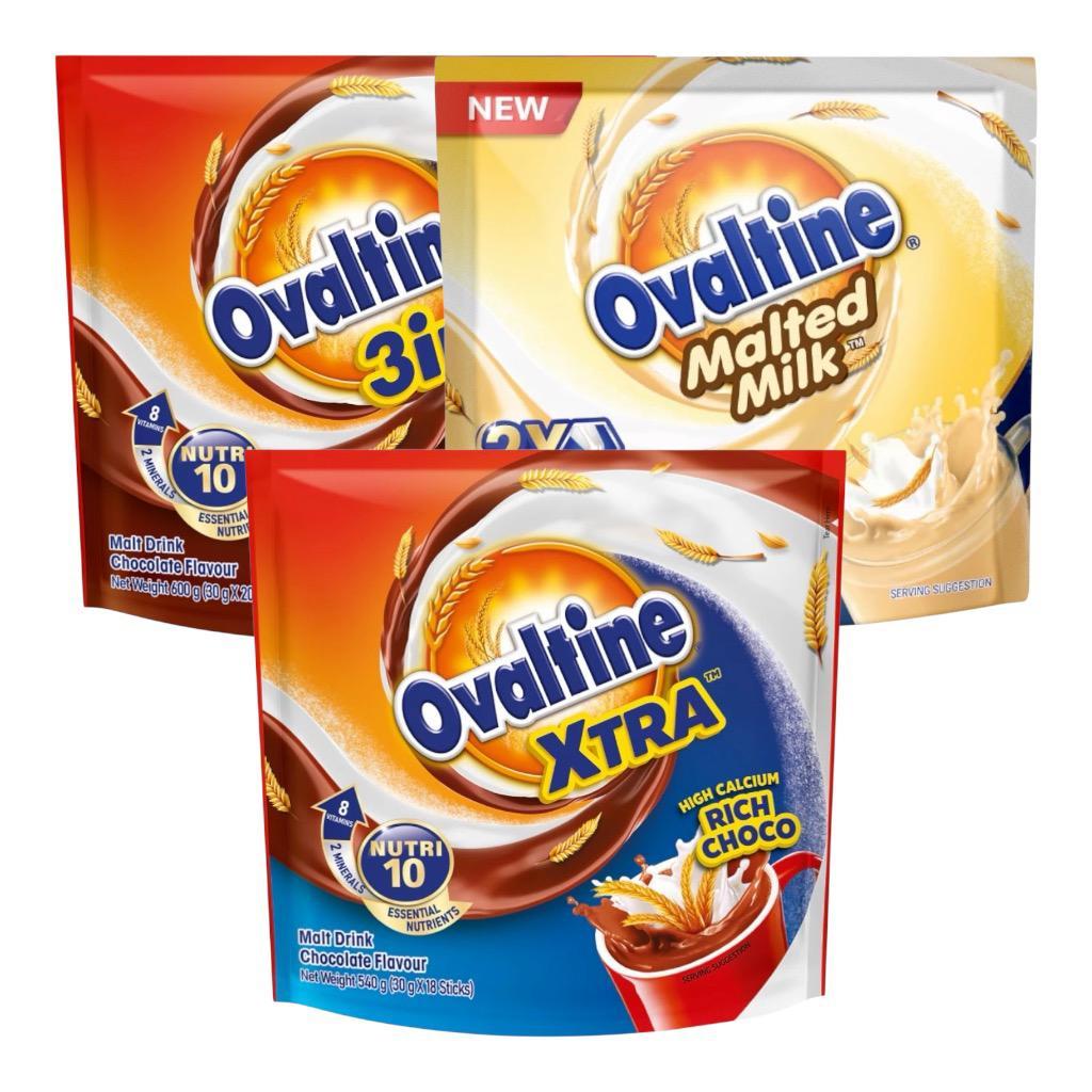 

Ovaltine 3 in 1 Choco Malt / Ovaltine Malted Milk / Ovaltine Xtra Rich Choco / Ovaltine