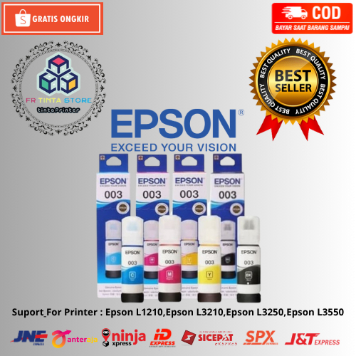 Tinta Epson 003 Black & Epson 003 Color L3110, L13150, L1110, L3100, L5190