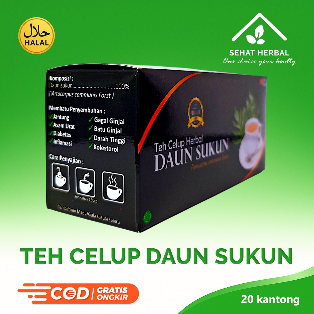 

Teh Celup Daun Sukun Premium | Obat Penyakit Ginjal, Jantung dan Gula Darah