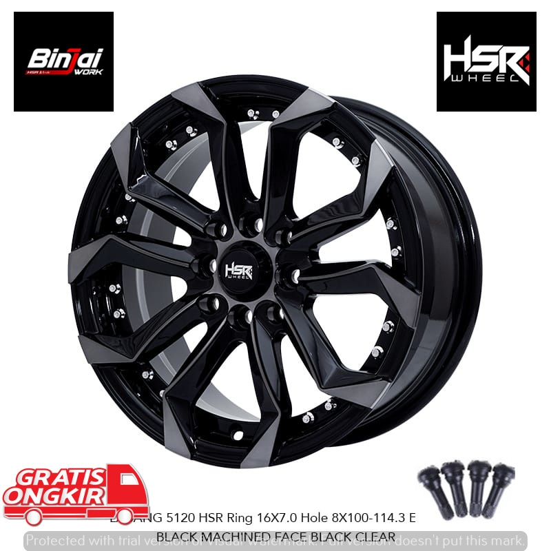 PELEK BARU HSR LABANG 5120 R16X7 PCD 8X100/114,3 ET 40 COCOK BUAT MOBIL AVANZA XENIA CALYA COROLLA Y