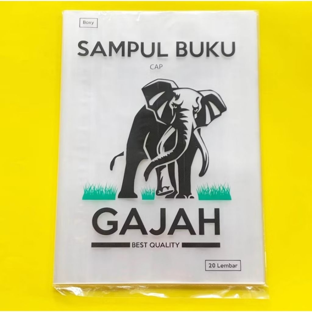 

1 Pack Sampul Plastik Cap Gajah - Ukuran Boxy - Sampul Buku Tulis Bigboss