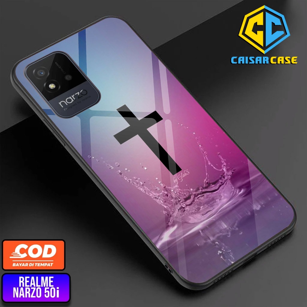 case REALME NARZO 50i kaisarcase [  Salib ] Case Hp Glossy Casing Hardcase Softcase Bisa cod