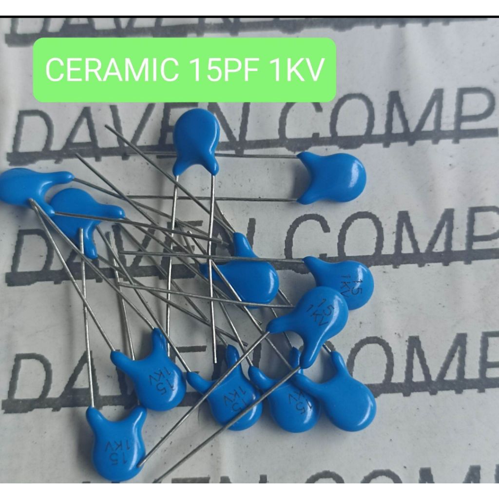 10BUAH KAPASITOR CERAMIC 15PF 1KV BIRU KERAMIK 15 PF 1KV