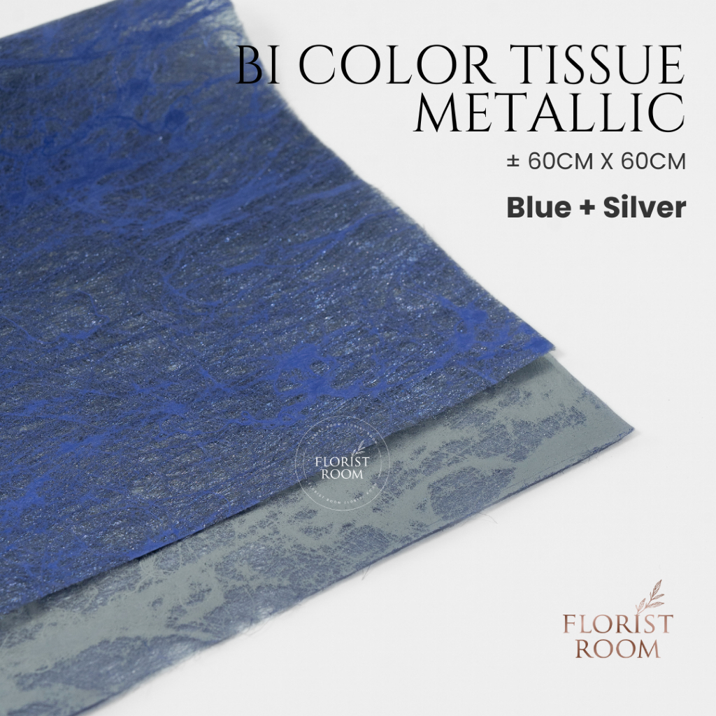 

Bi Colour Tissue Metallic 60 x 60 cm - Pembungkus Bunga 2 warna