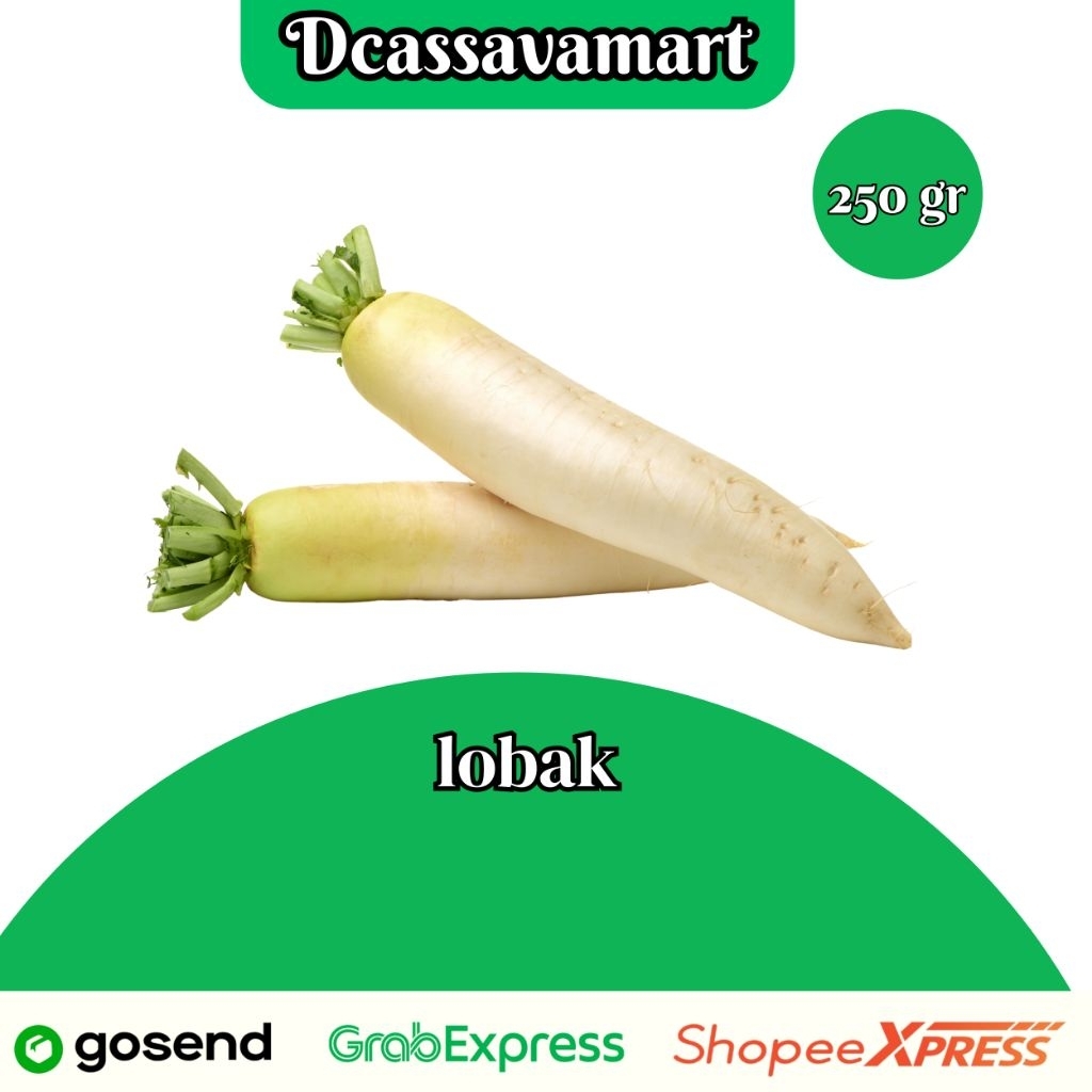 

sayuran fresh Sayur Lobak Fresh 250gr - KIRIM INSTANT paket instan 1jam sampai