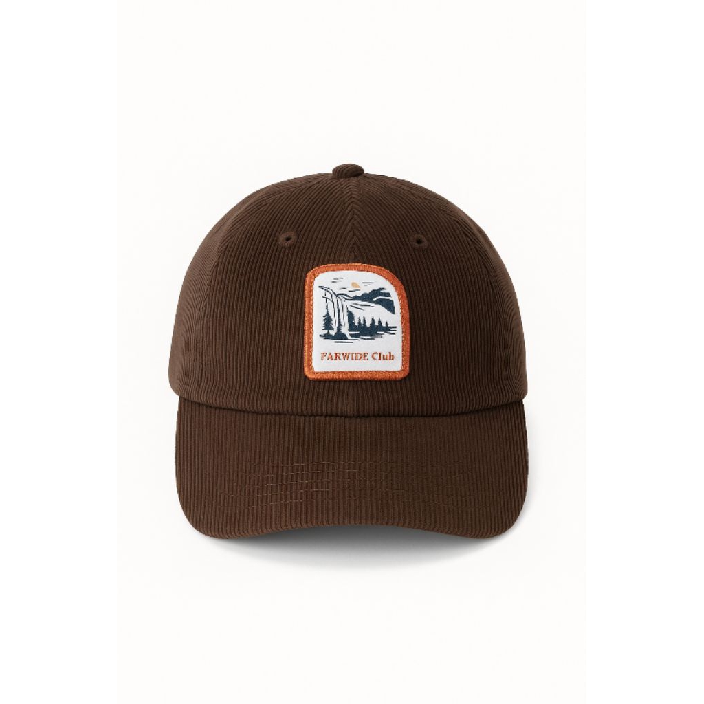 topi Corduroy sixpanell lidah pendek