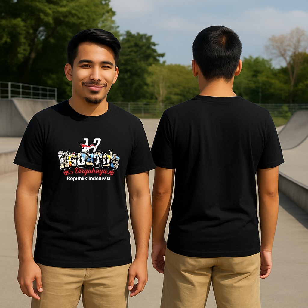 Kaos 17 agustus dirgahayu indonesia kaos agustusan Kaos Tulisan Indonesia  unisex