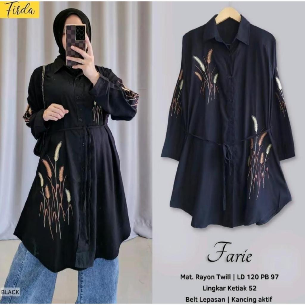 Rosela Tunik Wanita Bordir Tunik Rayon Twill Bordir